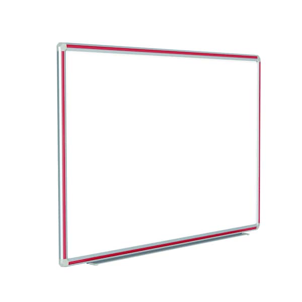 Porcelain Whiteboard, 48"x144", Red, Porcelain, 48", 144", White